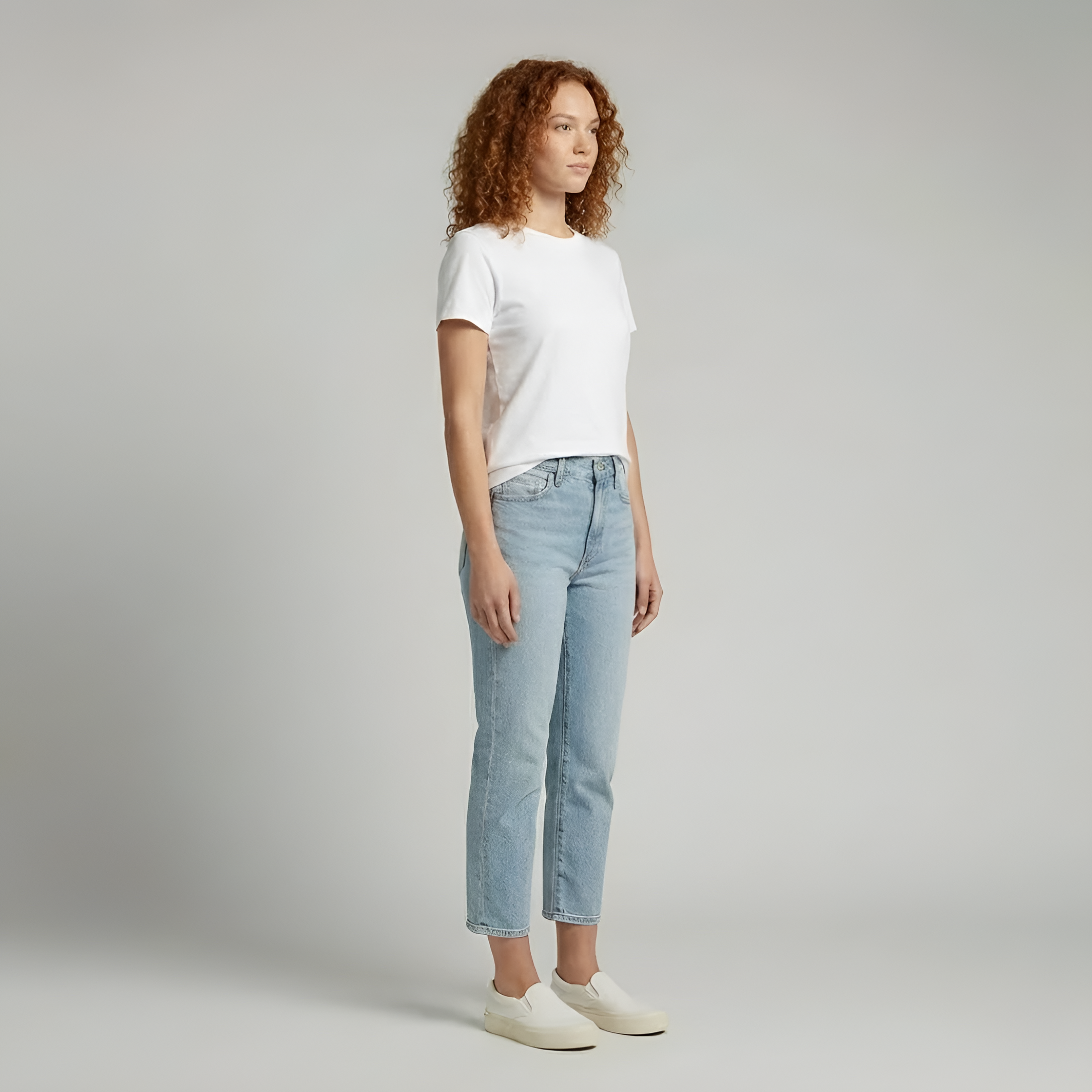 Braumier | Womens White Low Top Slip On Canvas Sneakers