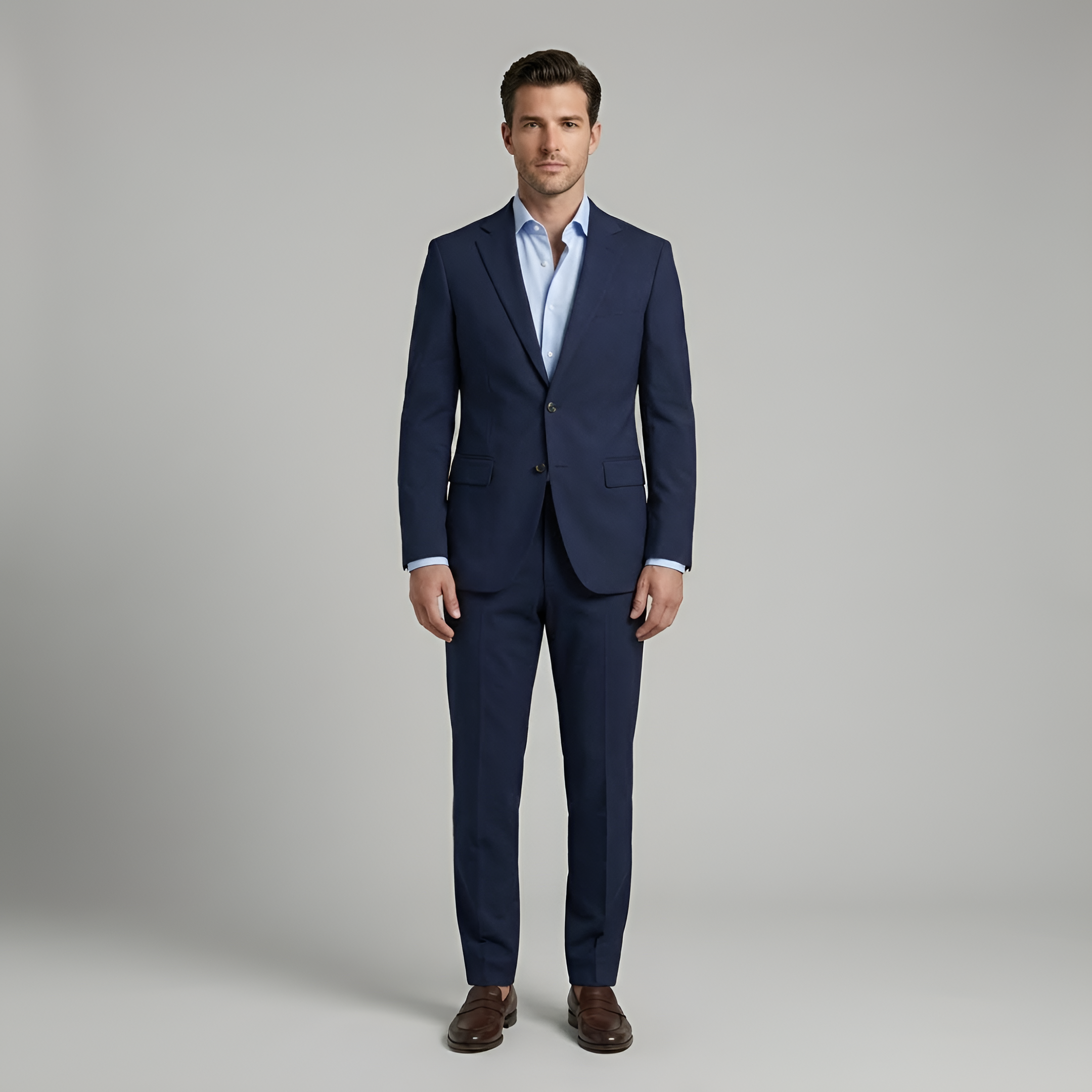 Braumier | Mens Two Piece Business Suit Jacket And Trousers Set