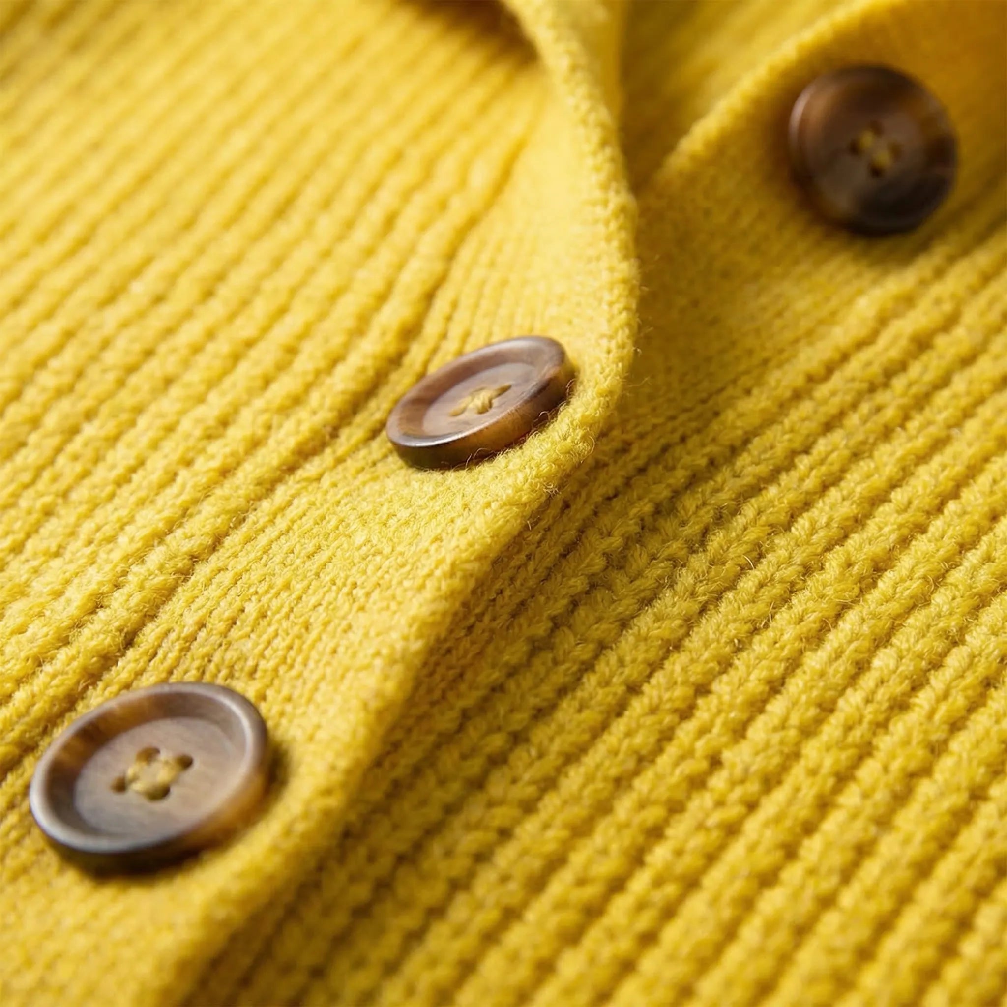 Ribbelle - Ribbed Midi Dress With Button Placket