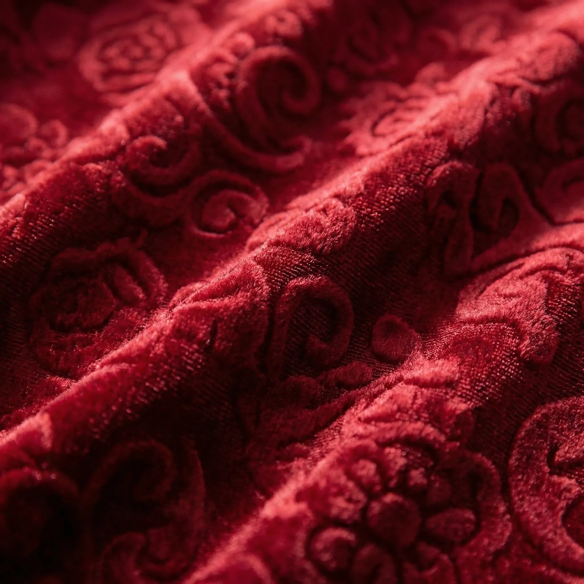 Velourna - Floral Embossed Formal Midi Dress