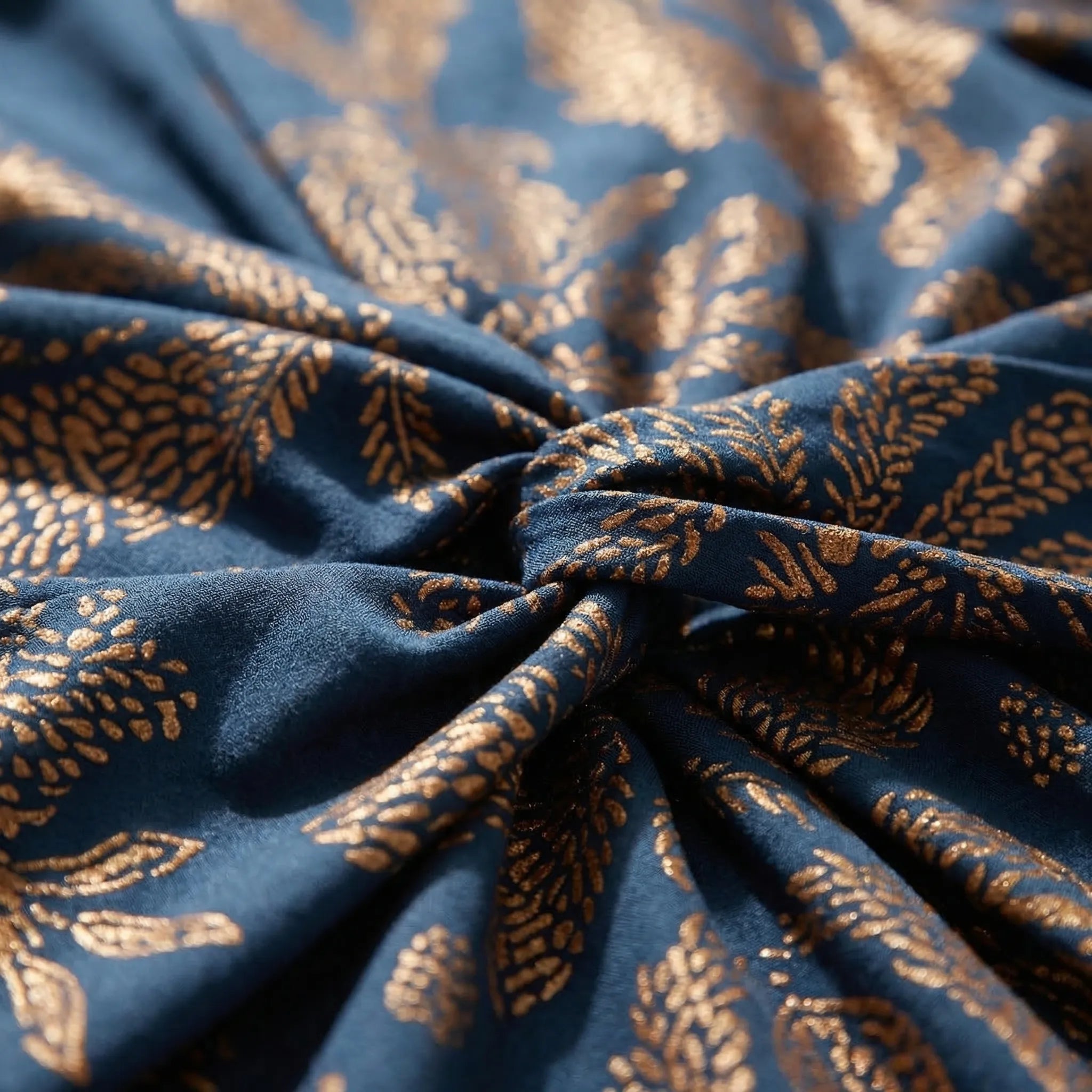 Velvoria - Long-Sleeved Artistic Print Midi Dress