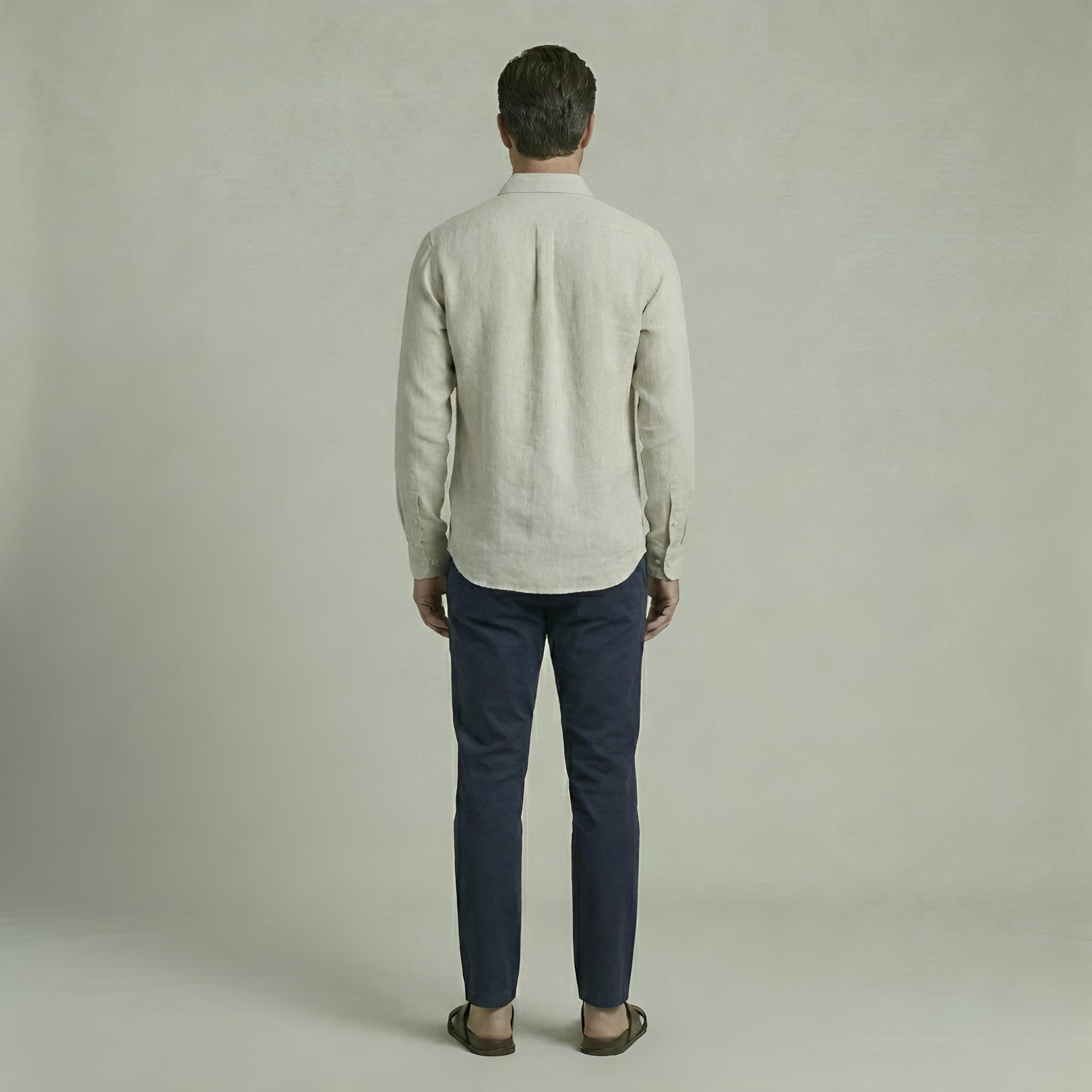 Braumier | Mens Leather Cross Strap Summer Slide Sandals