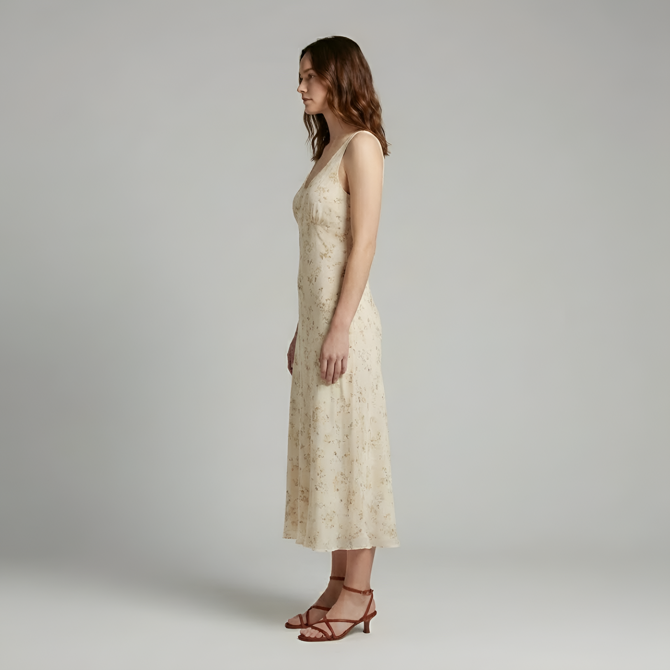 Braumier | Womens Strappy Mid Heel Ankle Strap Dress Sandals