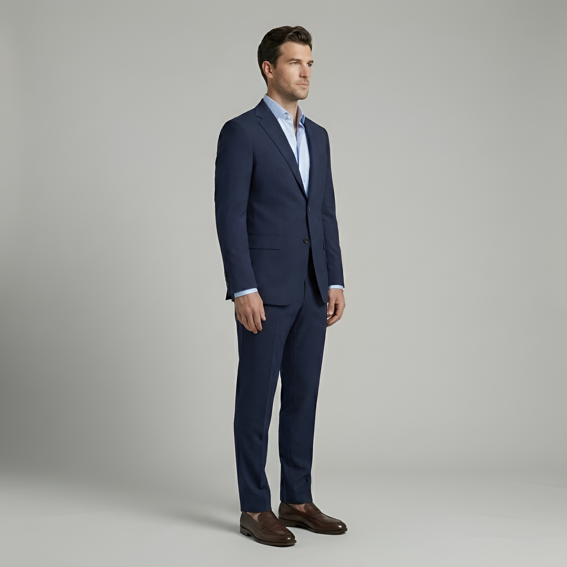 Braumier | Mens Two Piece Business Suit Jacket And Trousers Set
