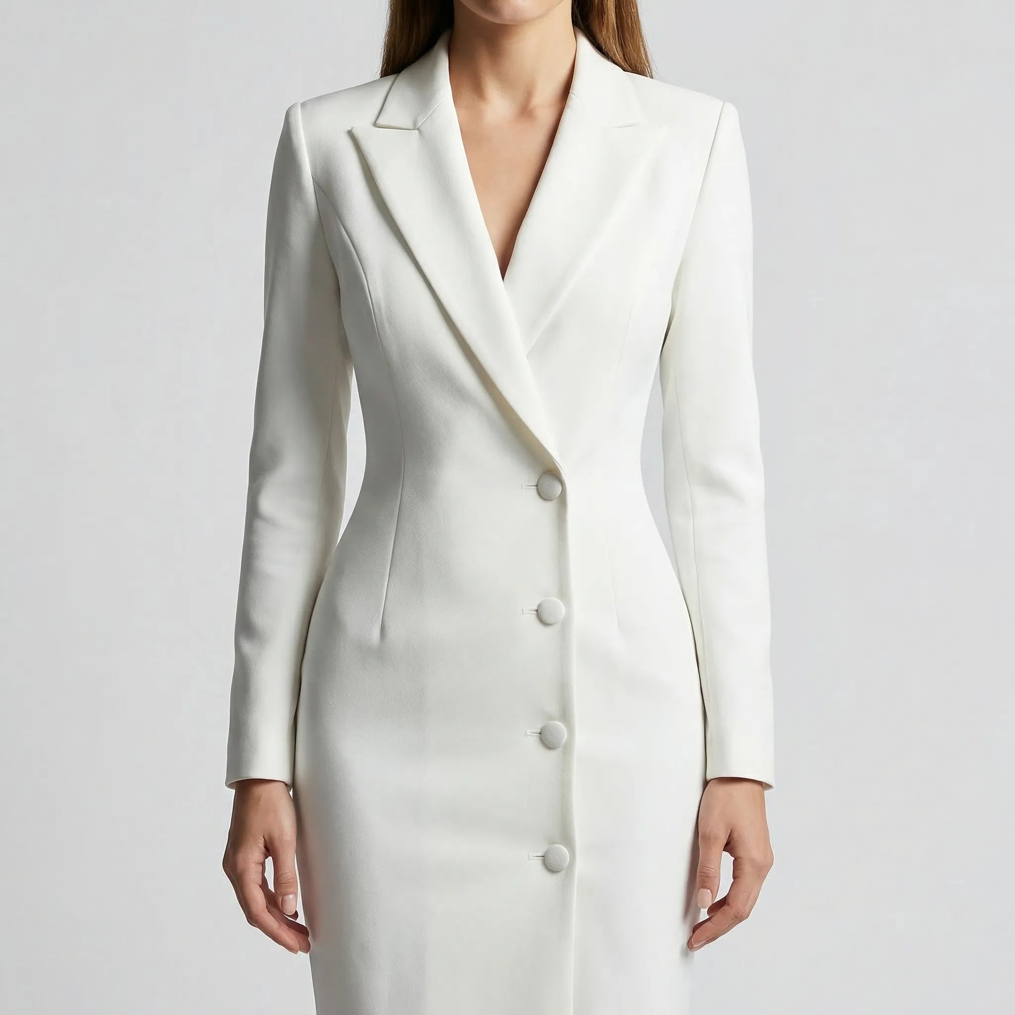 Clariva - Tailored Blazer-Style Midi Dress