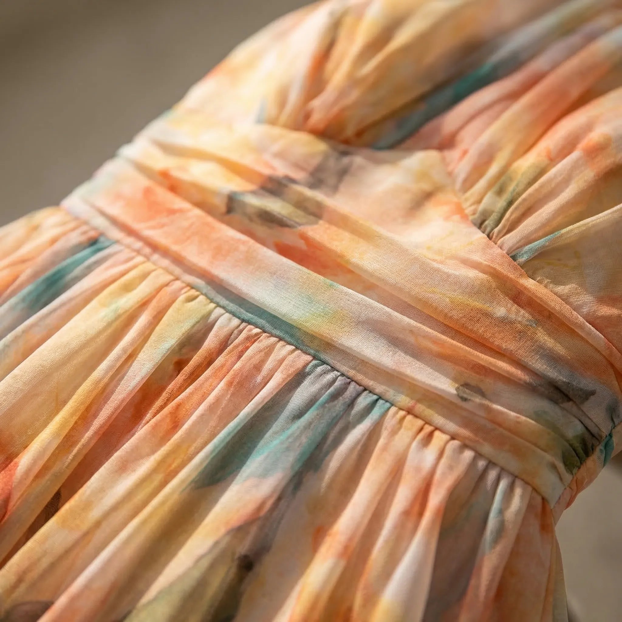 Floralla - Floral Halter-Neck Maxi Dress
