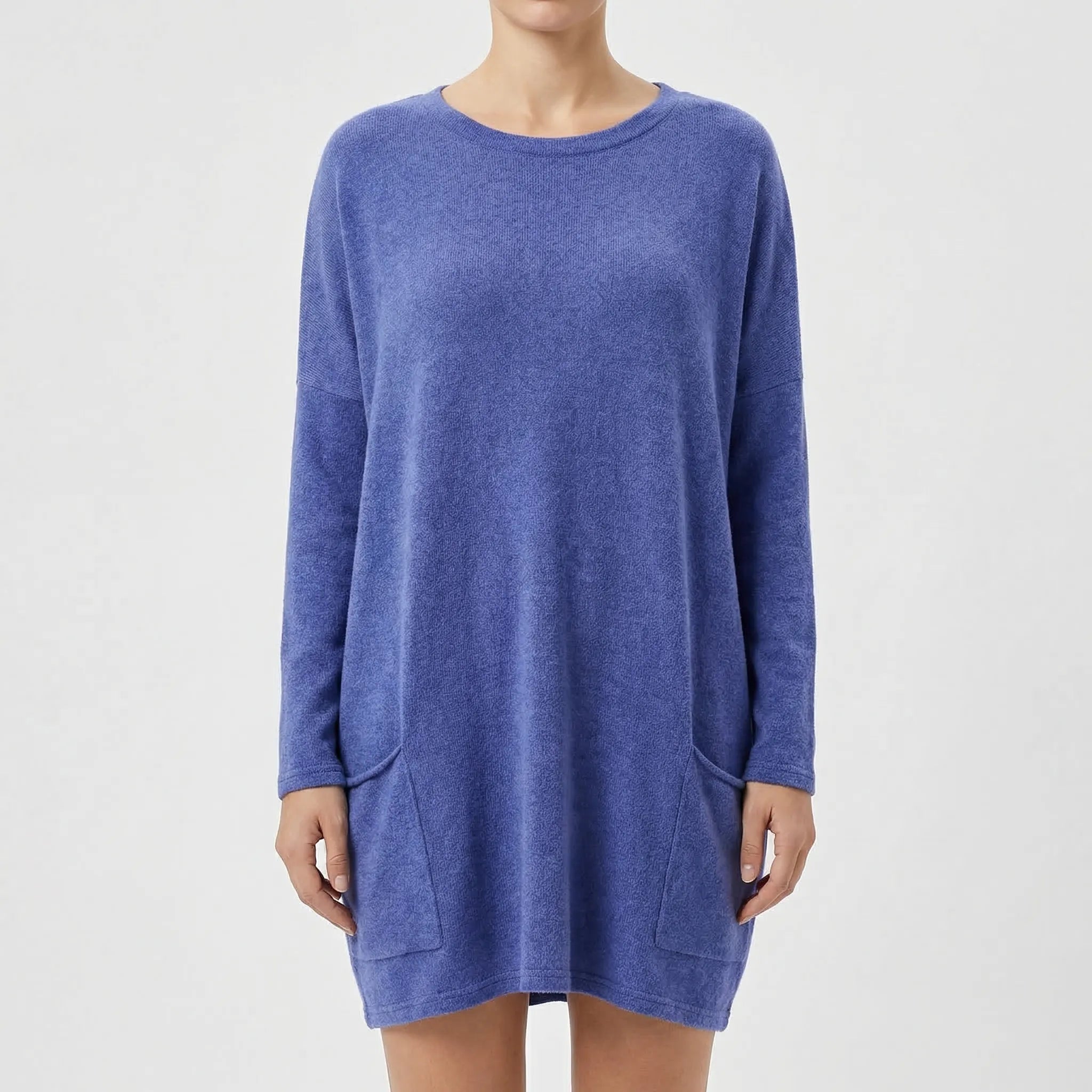 Sofella - Long Sleeve Oversized Tunic Dress