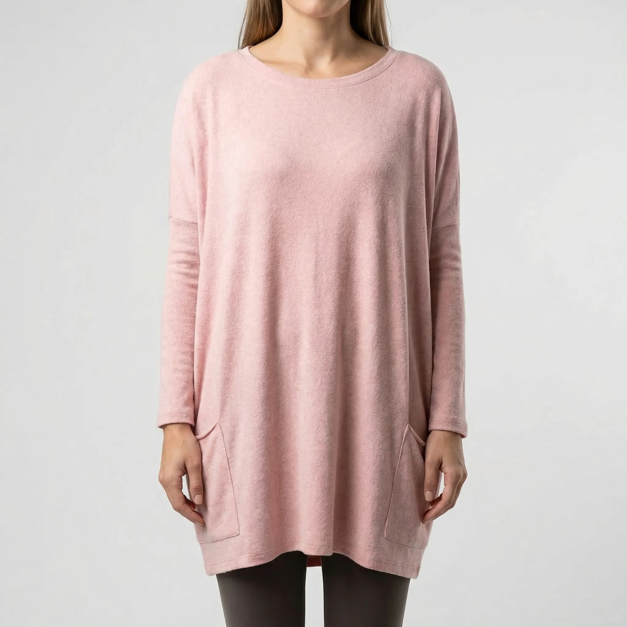 Sofella - Long Sleeve Oversized Tunic Dress