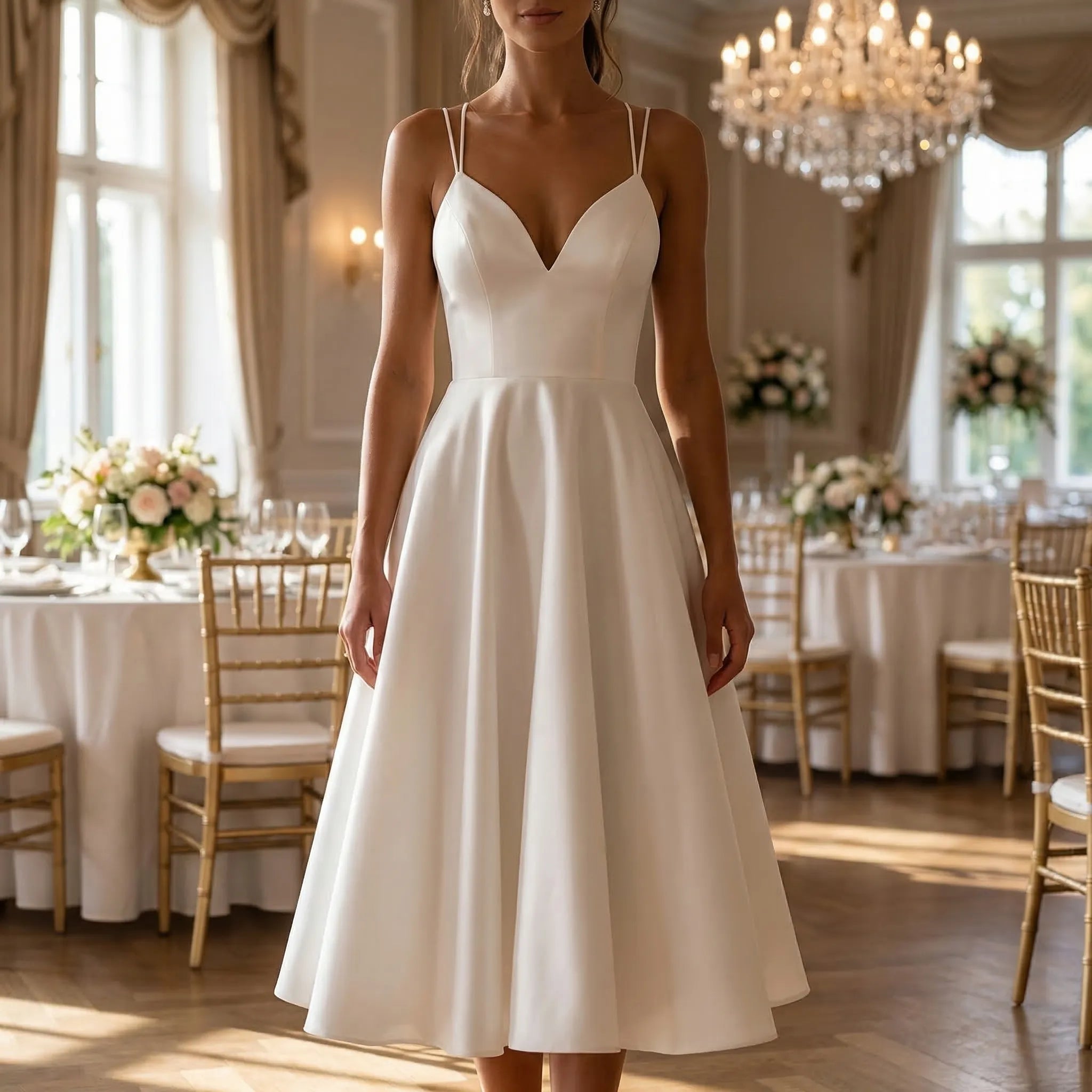 Veloire - Strappy Midi Dress For Weddings