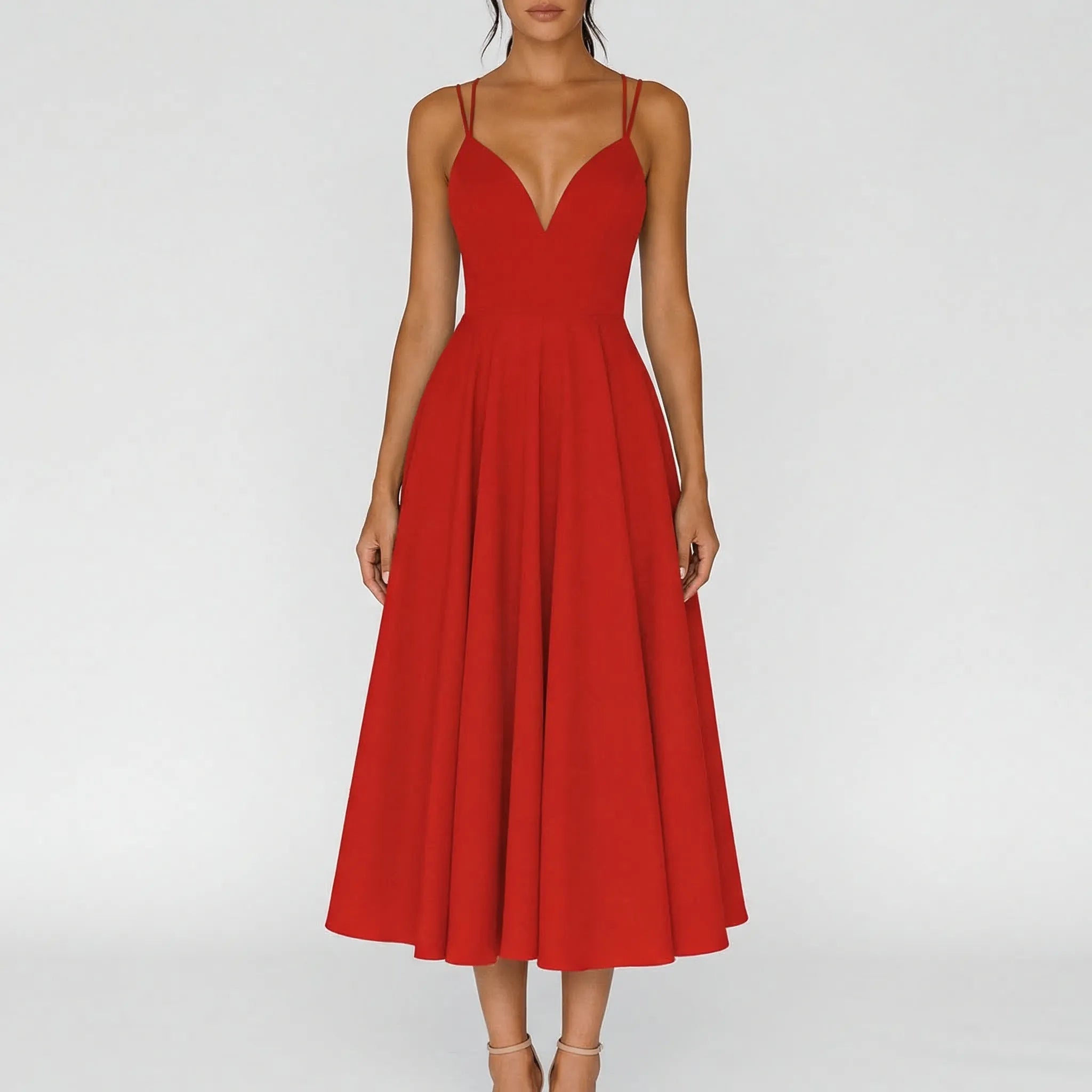 Veloire - Strappy Midi Dress For Weddings